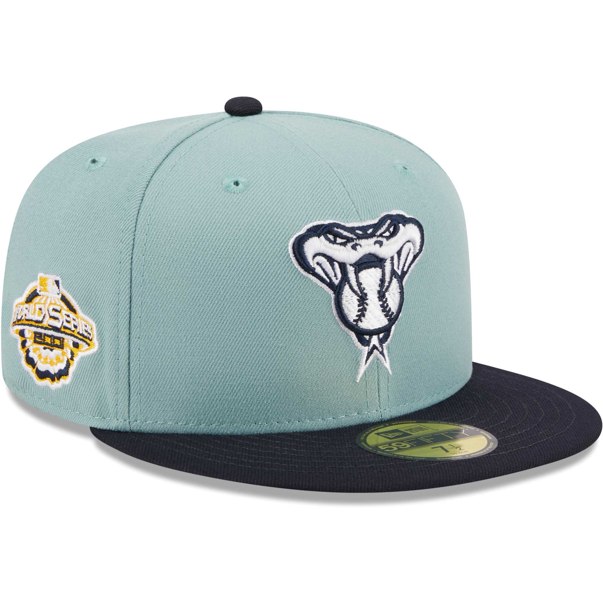 Arizona Diamondbacks New Era Beach Kiss 59FIFTY Fitted Hat - Light Blue/Navy - PersonalJerseys