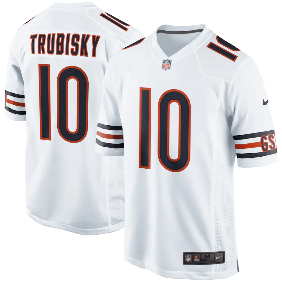 Mitchell Trubisky Chicago Bears White Game Jersey - Friend Lounge Store - Shop for All Things Jerseys Sports - PersonalJerseys