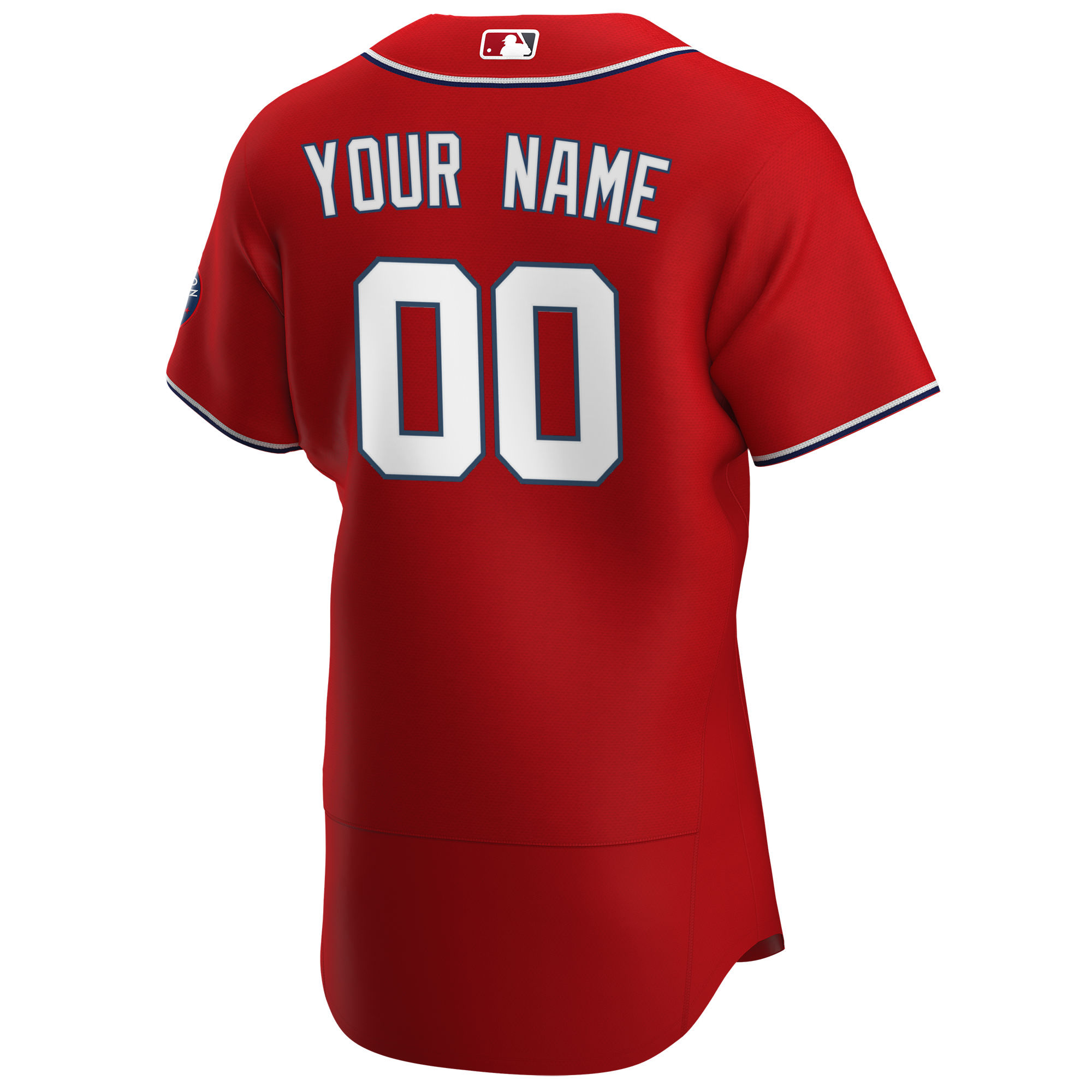 Washington Nationals Nike Alternate Authentic Custom Patch Jersey - Scarlet - PersonalJerseys