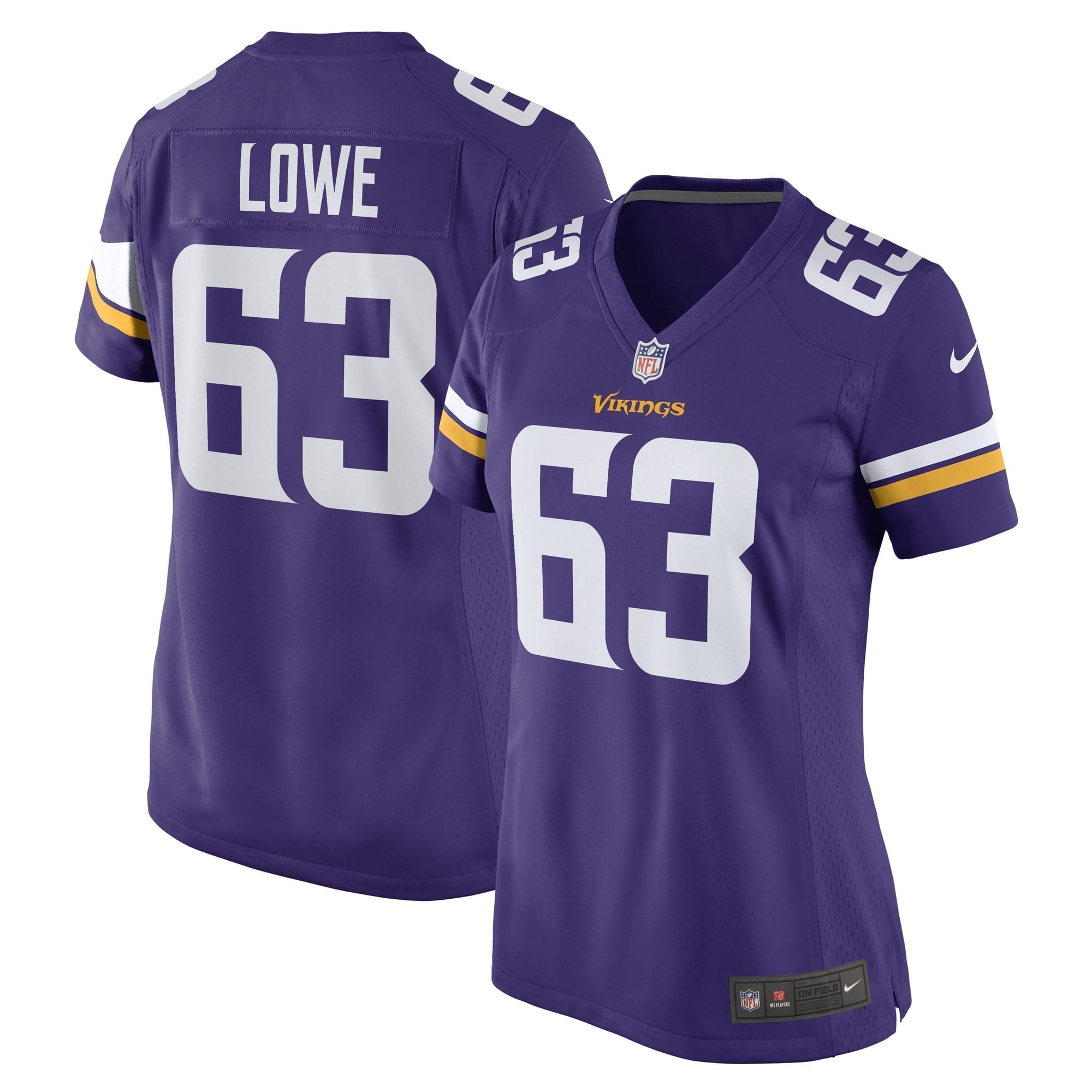 Women's Nike Vederian Lowe Purple Minnesota Vikings Game Player Jersey - PersonalJerseys