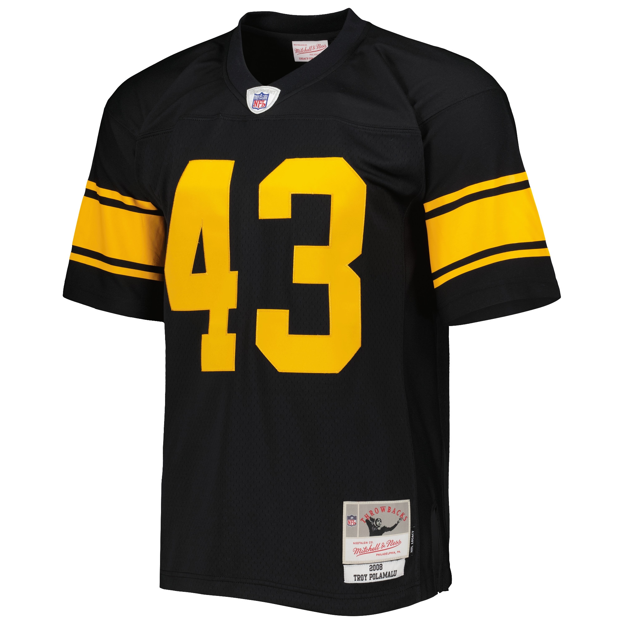 Troy Polamalu Pittsburgh Steelers Mitchell & Ness Legacy Replica Jersey - Black - PersonalJerseys