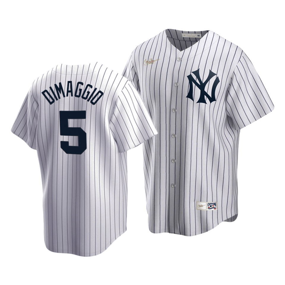 Men's New York Yankees Joe DiMaggio #5 Cooperstown Collection White Home Jersey - Friend Lounge Store - Shop for All Things Jerseys Sports - PersonalJerseys