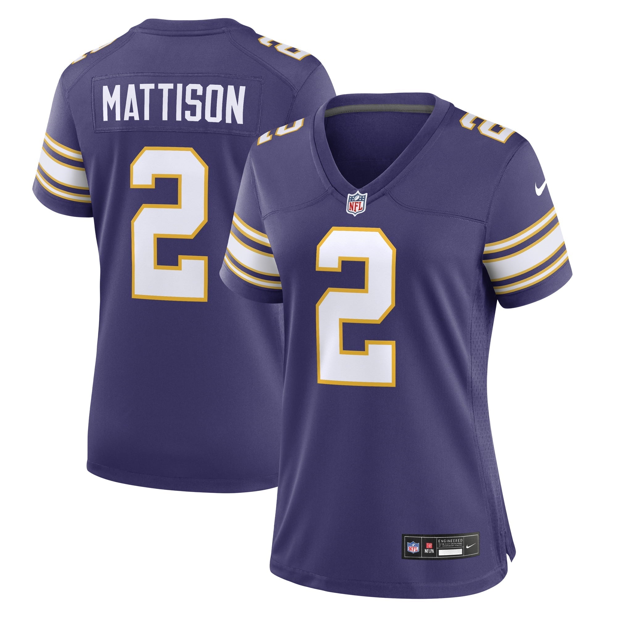 Women's Nike Alexander Mattison Purple Minnesota Vikings Classic Player Game Jersey - PersonalJerseys
