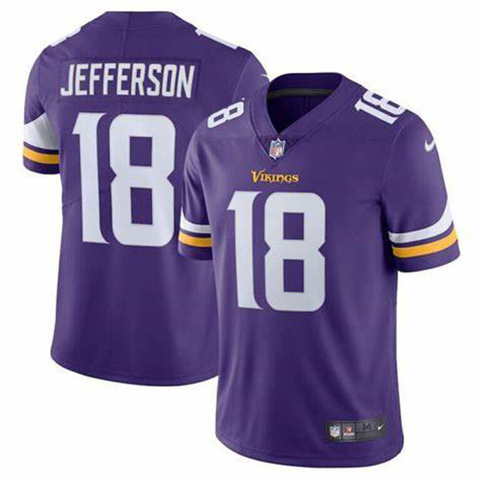 Youth Minnesota Vikings Justin Jefferson Vapor Jersey - Purple - Sports Wear Jersey - PersonalJerseys