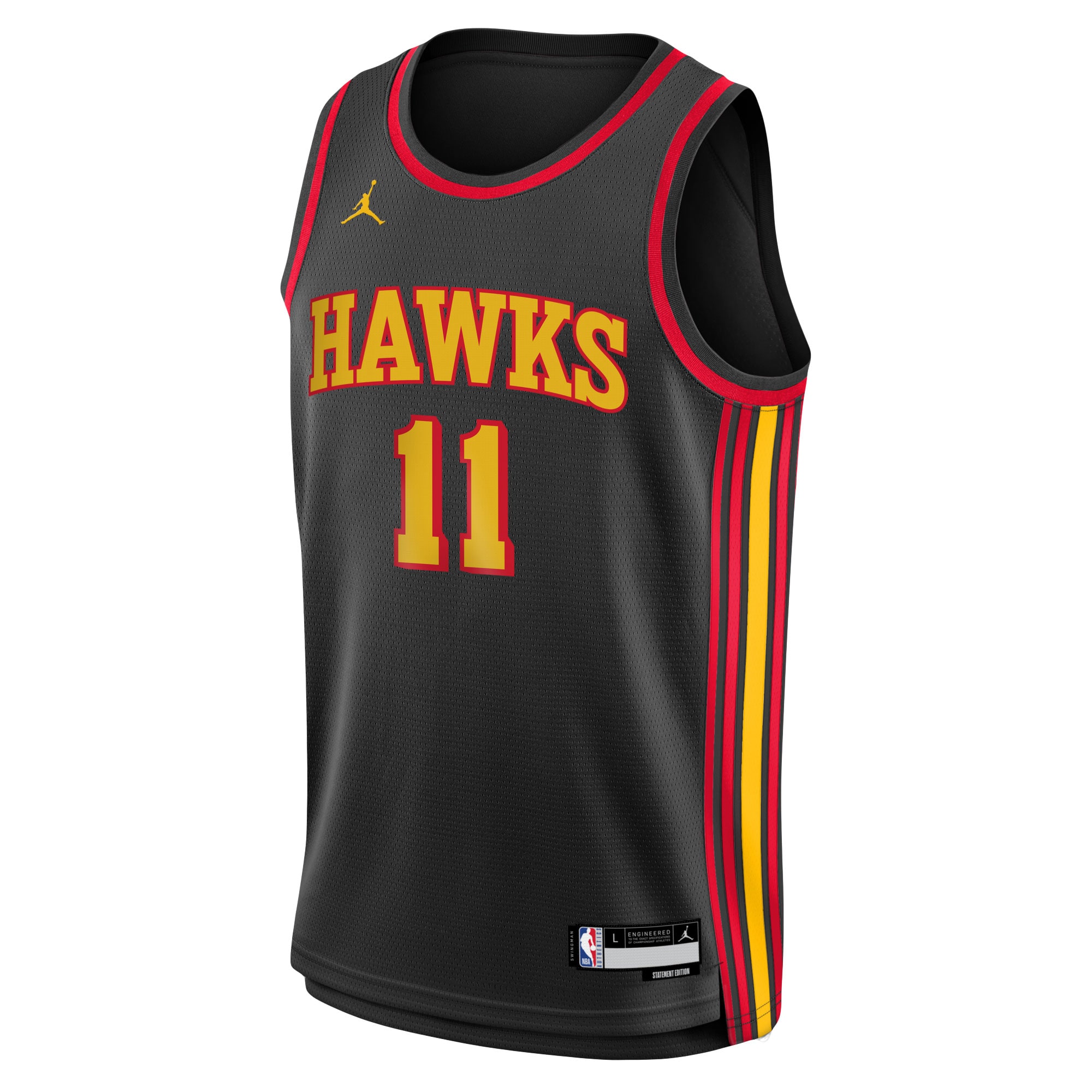 Trae Young Atlanta Hawks Jordans Brand Youth Swingman Jersey - Statement Edition - Black - PersonalJerseys