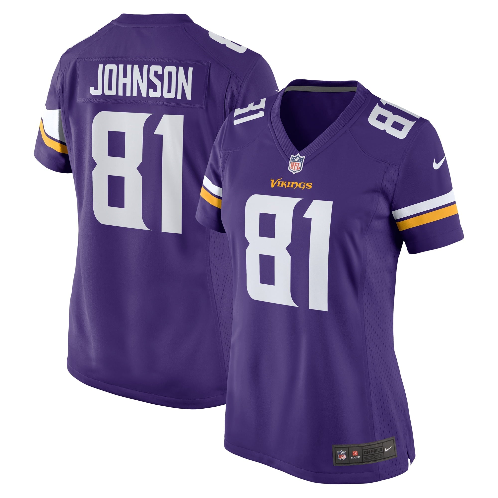 Women's Nike Bisi Johnson Purple Minnesota Vikings Game Jersey - PersonalJerseys