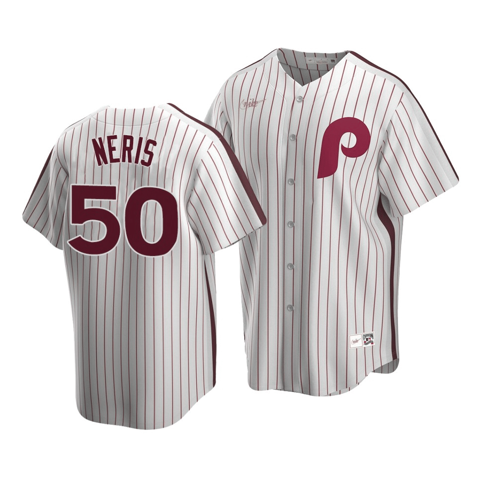 Men's Philadelphia Phillies Hector Neris #50 Cooperstown Collection White Home Jersey - Friend Lounge Store - Shop for All Things Jerseys Sports - PersonalJerseys