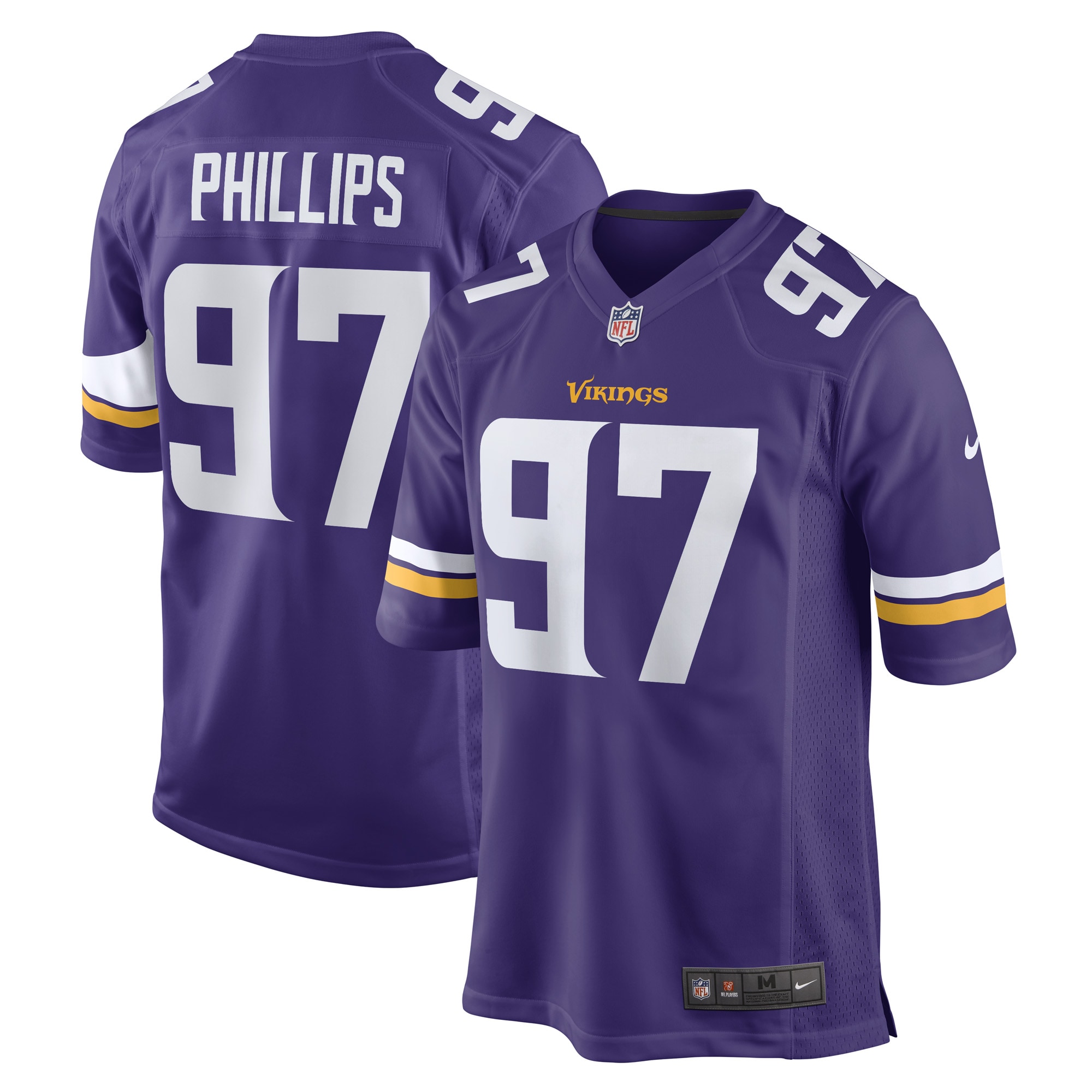Harrison Phillips Minnesota Vikings Nike Game Player Jersey - Purple - PersonalJerseys