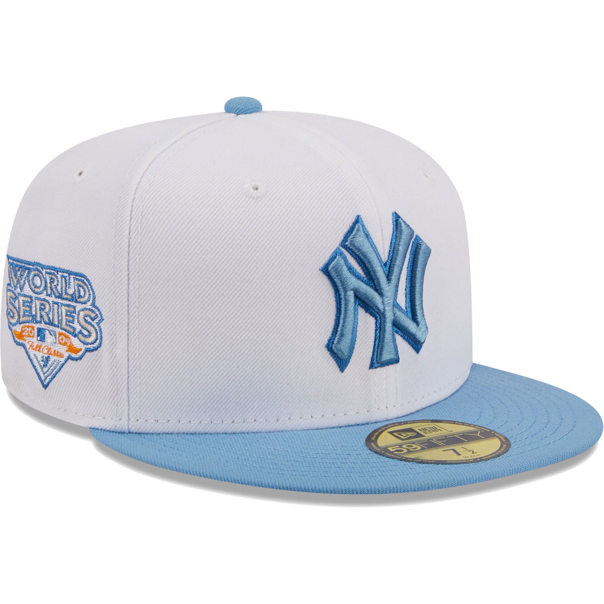 New York Yankees New Era  Sky 59FIFTY Fitted Hat - White - PersonalJerseys