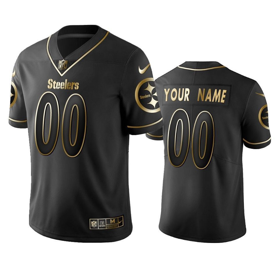 2019 Pittsburgh Steelers Custom Black Golden Edition Vapor Untouchable Limited Jersey - Men's - Friend Lounge Store - Shop for All Things Jerseys Sports - PersonalJerseys