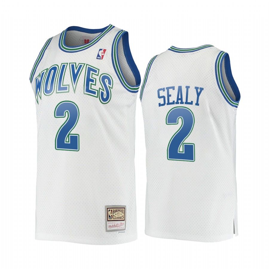Malik Sealy #2 Minnesota Timberwolves Hardwood Classics Jersey White - Friend Lounge Store - Shop for All Things Jerseys Sports - PersonalJerseys