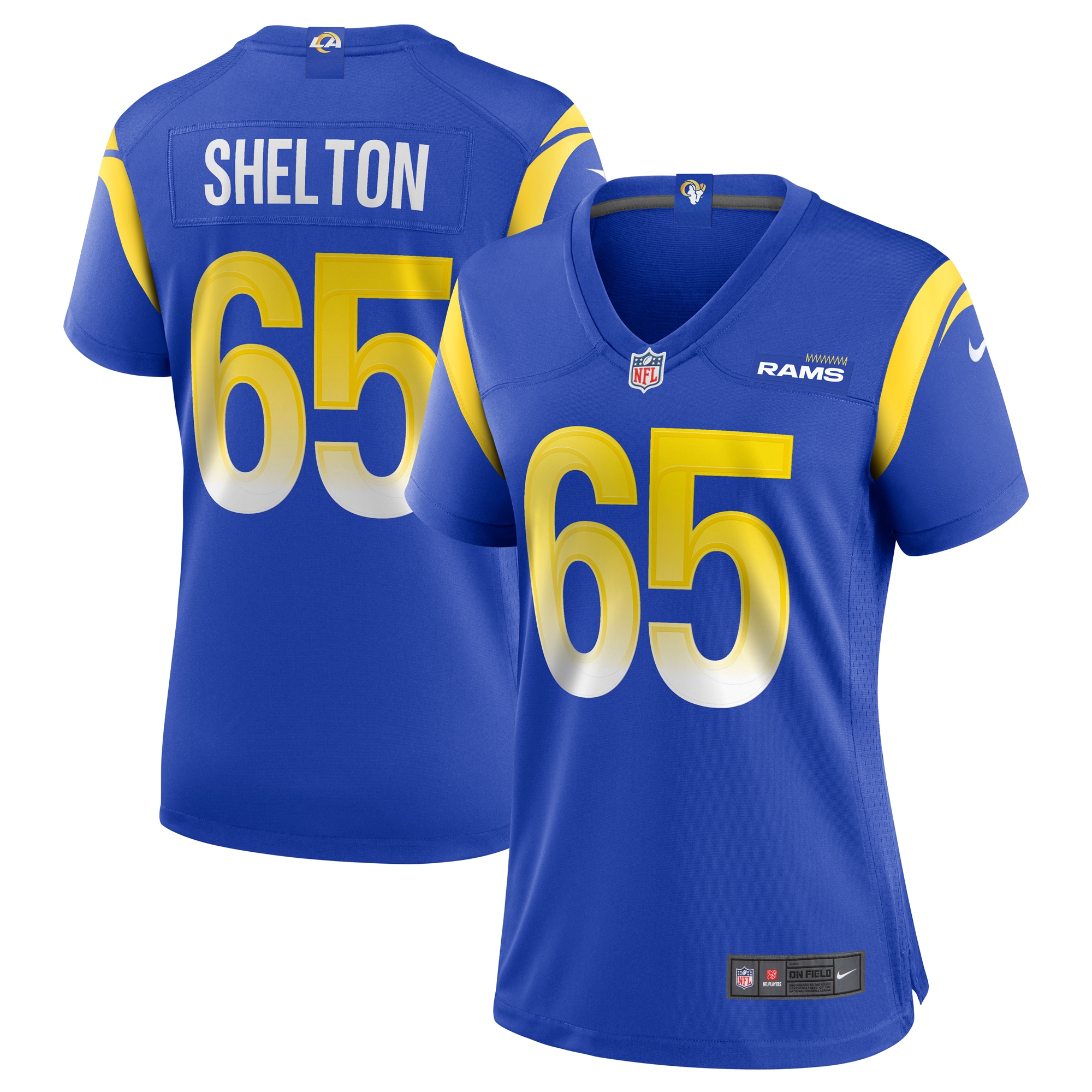 Los Angeles Rams Coleman Shelton Royal Game Jersey for Youth Women Men - Friend Lounge Store - Shop for All Things Jerseys Sports - PersonalJerseys