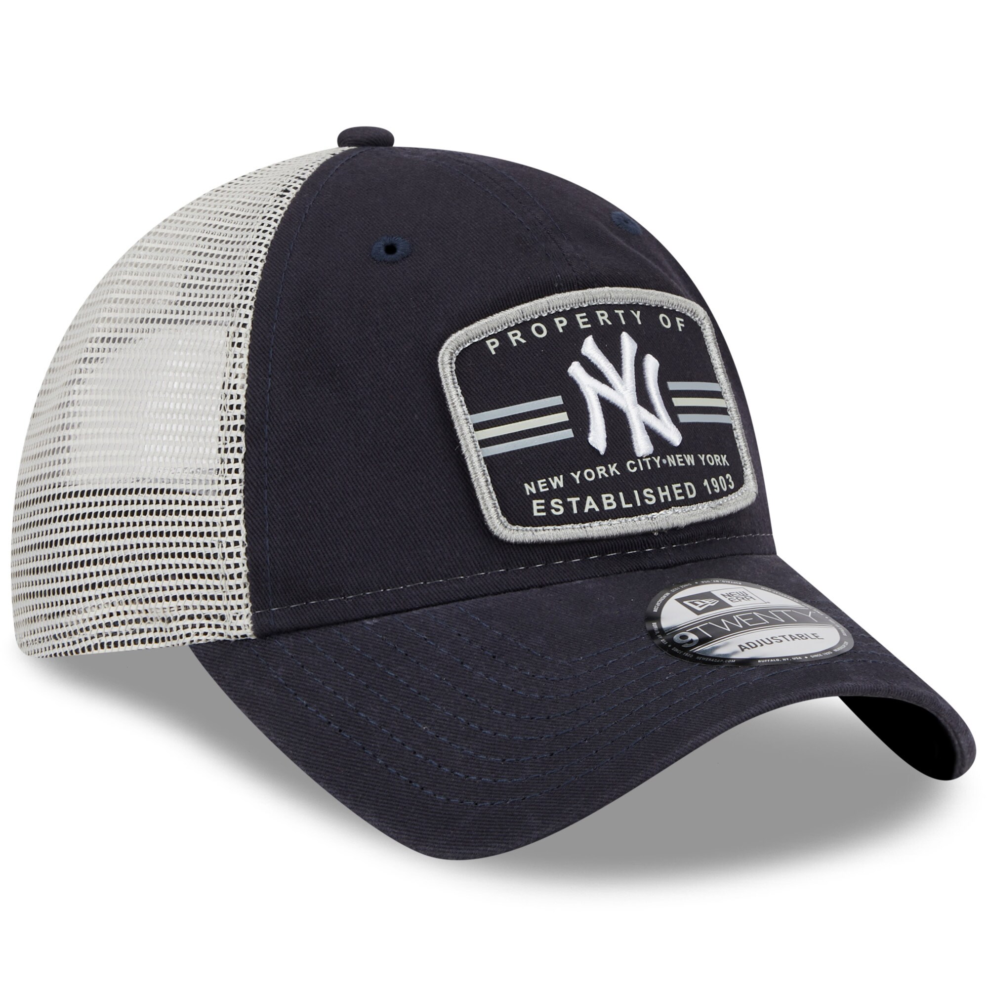 New York Yankees New Era Property Trucker 9TWENTY Snapback Hat - Navy - PersonalJerseys