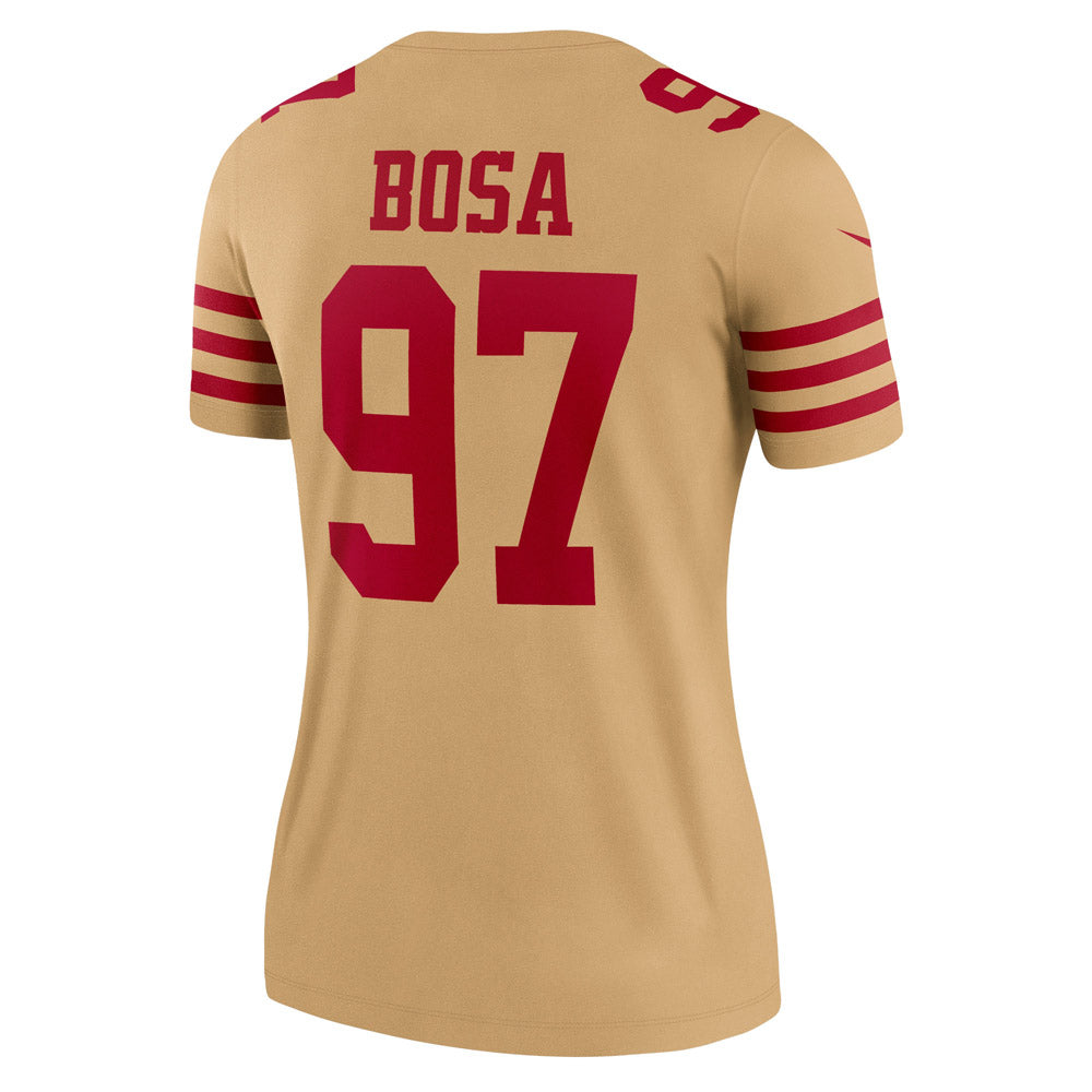 Women's San Francisco 49ers Nick Bosa Team Inverted Legend Jersey Gold - Sports Wear Jersey - PersonalJerseys