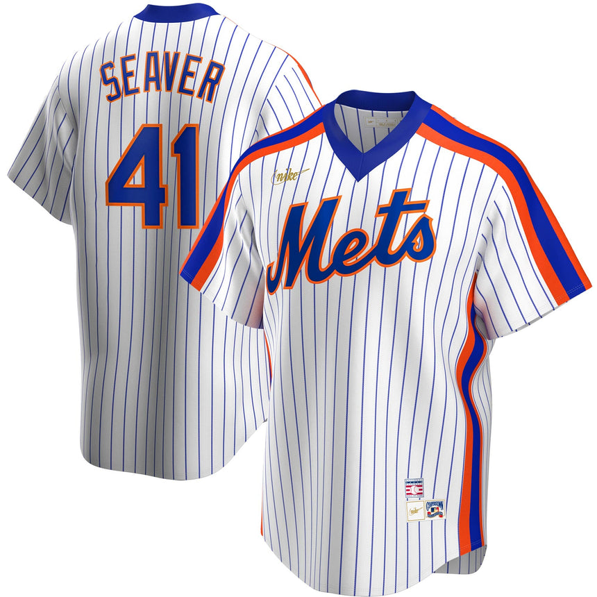 Men's Tom Seaver New York Mets Cooperstown Collection Royal Pinstripe Replica Jersey - PersonalJerseys