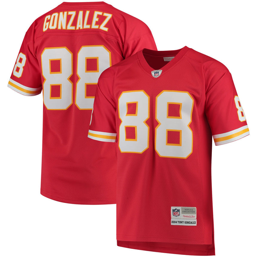 Men's Kansas City Chiefs Tony Gonzalez Mitchell & Ness Red Retired Player Replica Jersey - PersonalJerseys