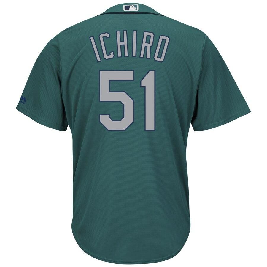 Ichiro Suzuki Seattle Mariners Majestic Official Cool Base Player Jersey - Aqua - Friend Lounge Store - Shop for All Things Jerseys Sports - PersonalJerseys