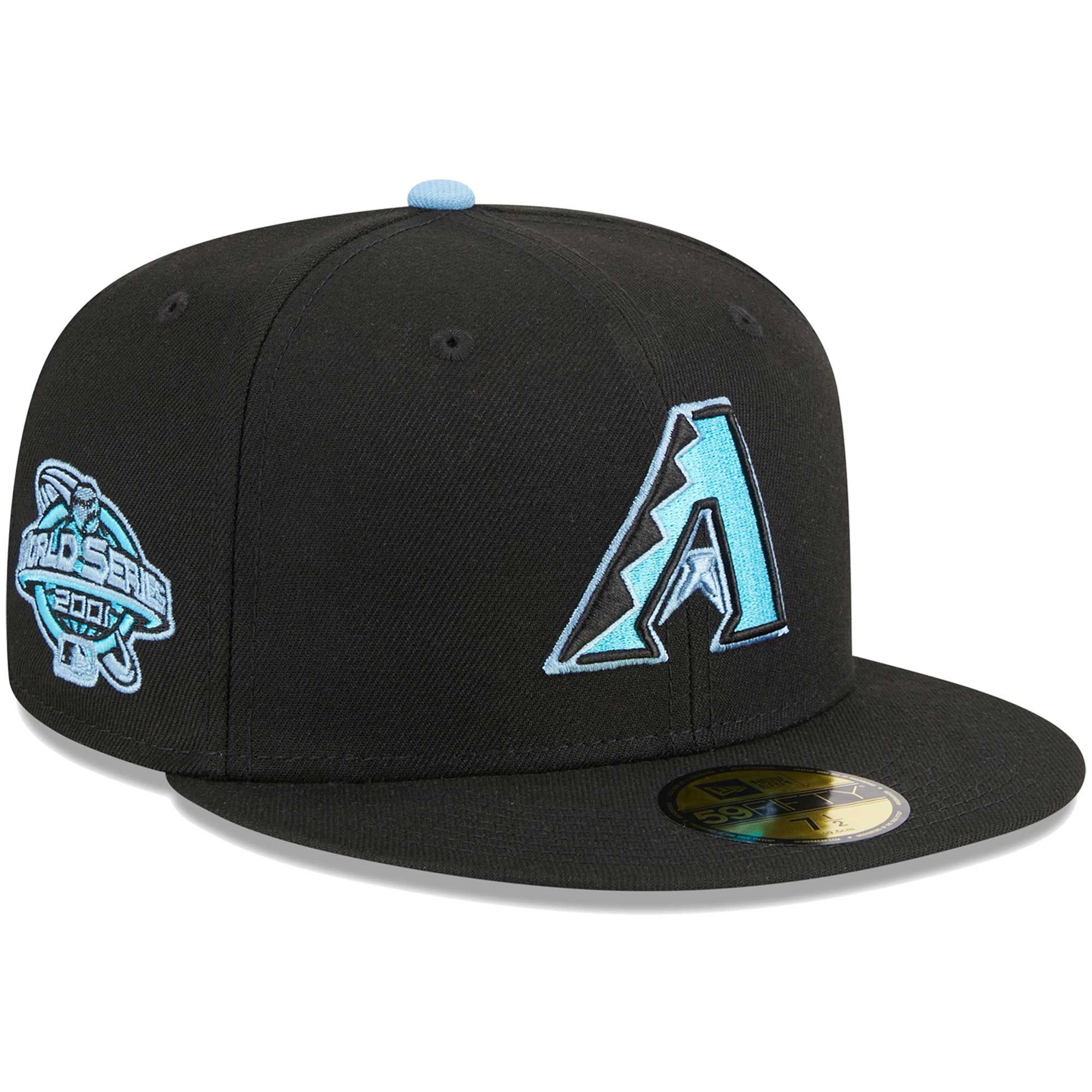Arizona Diamondbacks New Era Pastel Undervisor 59FIFTY Fitted Hat - Black - PersonalJerseys