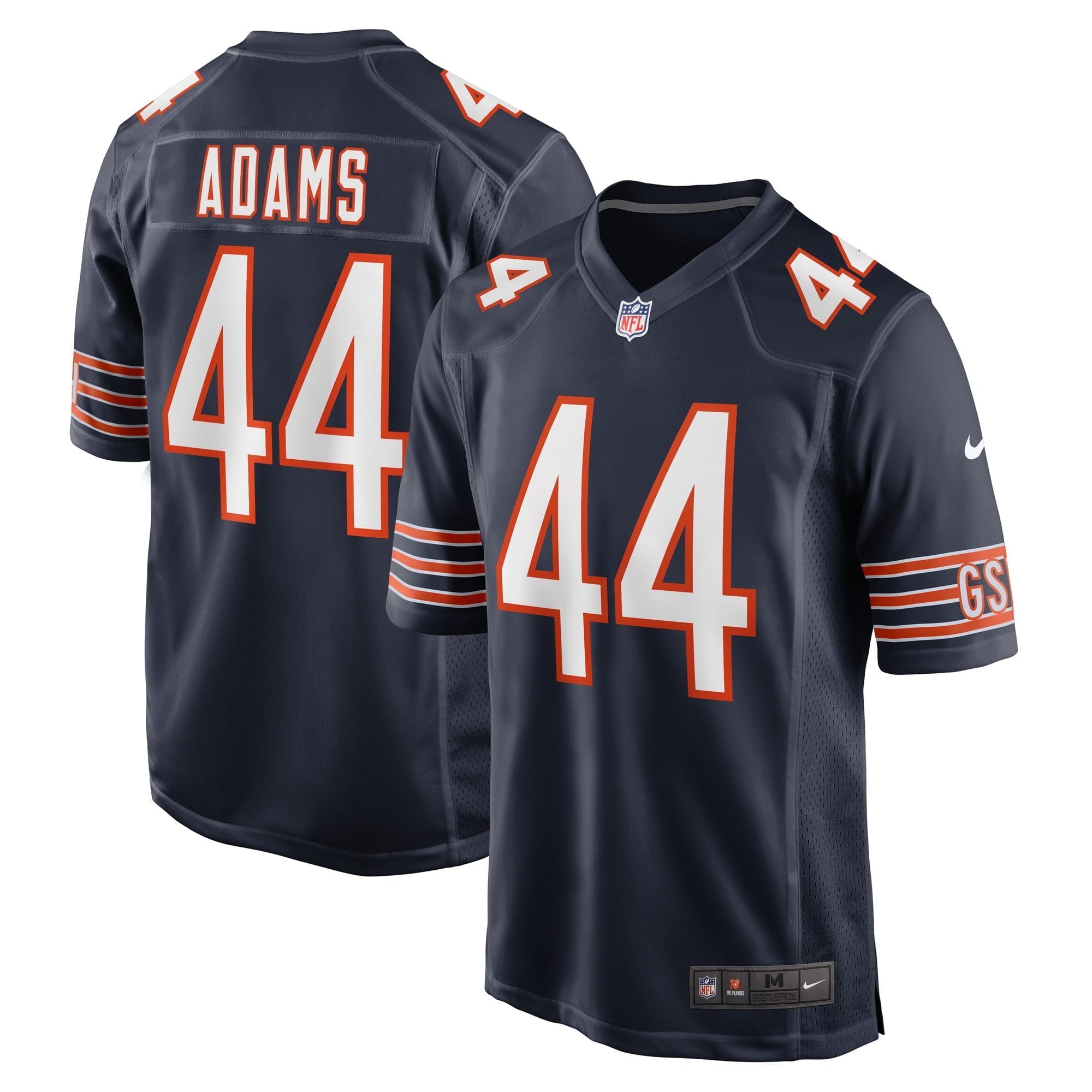 Men's Nike Matthew Adams Navy Chicago Bears Game Player Jersey - PersonalJerseys
