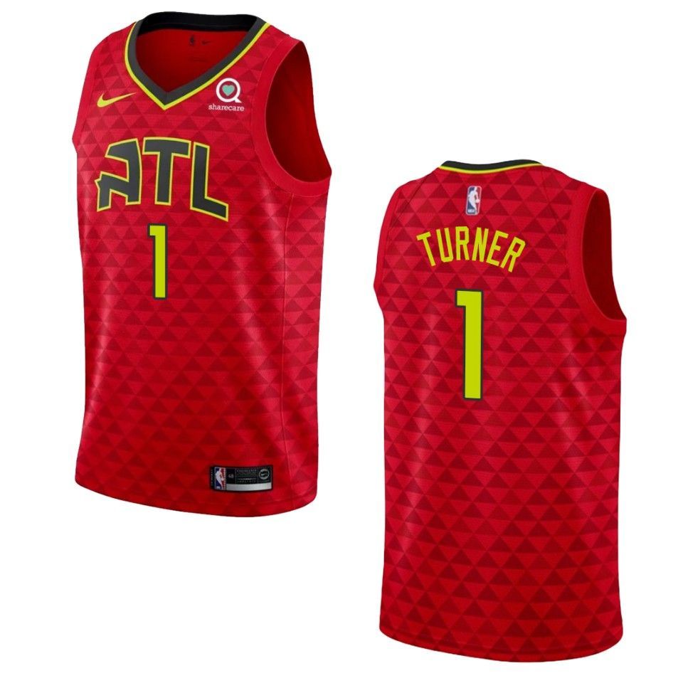 Men's Atlanta Hawks #1 Evan Turner Statement Swingman Jersey - Red - Friend Lounge Store - Shop for All Things Jerseys Sports - PersonalJerseys