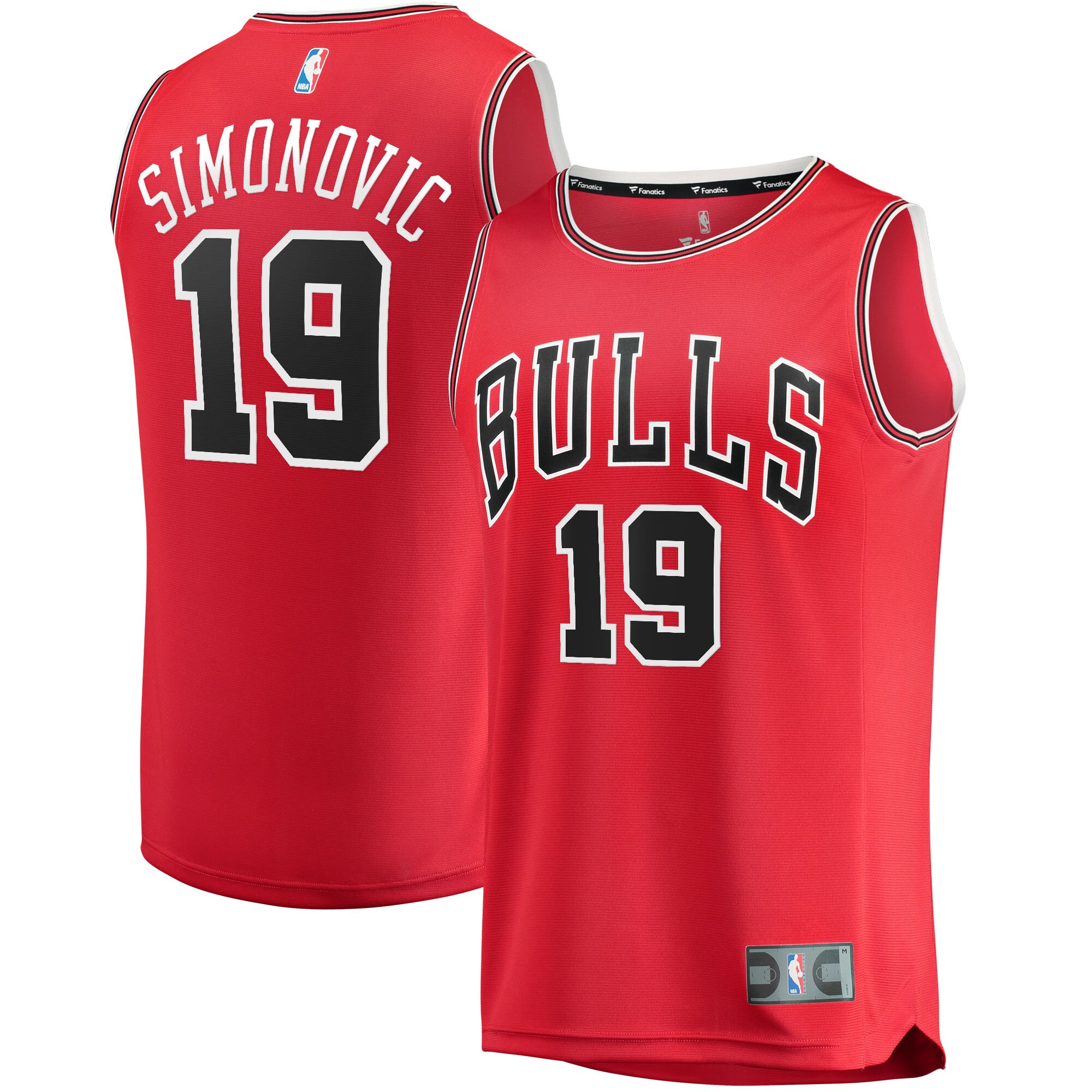 Marko Simonovic Chicago Bulls Fanatics Branded 2021/22 Fast Break Replica Jersey - Icon Edition - Red - PersonalJerseys