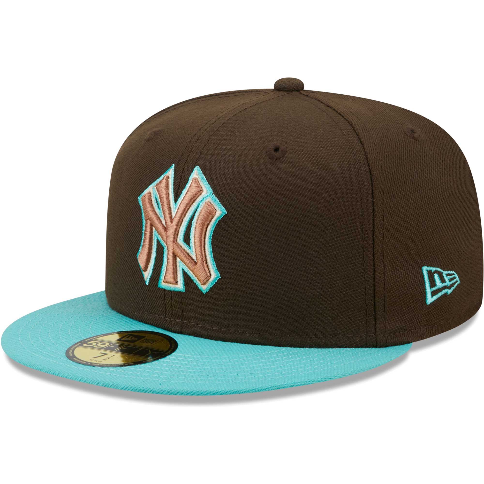 New York Yankees New Era  Walnut Mint 59FIFTY Fitted Hat - Brown/Mint - PersonalJerseys