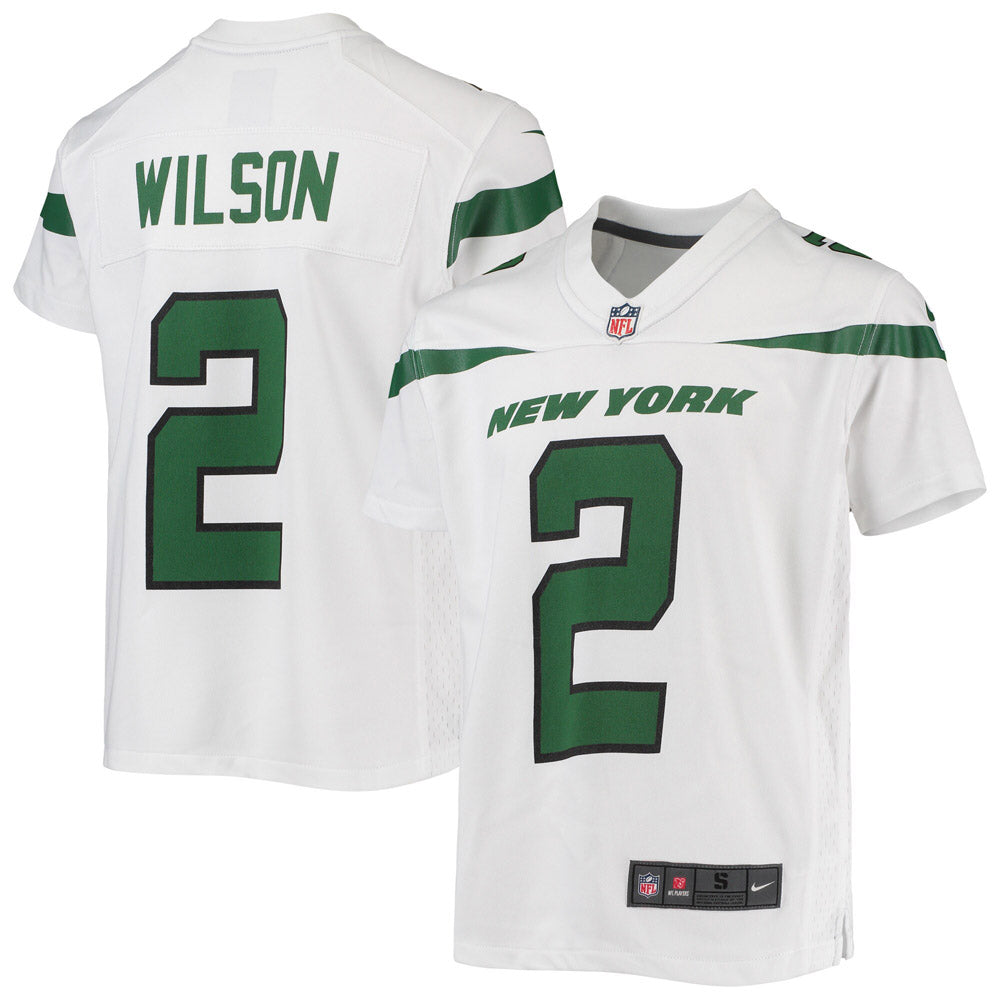 Youth New York Jets Zach Wilson Game Jersey- White - PersonalJerseys
