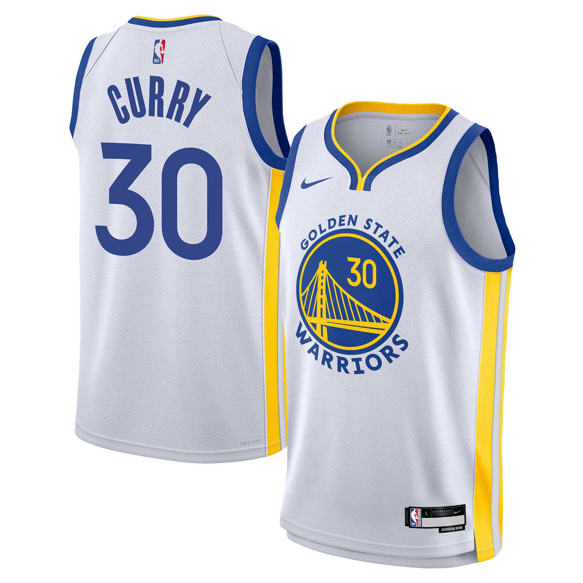 Stephen Curry Golden State Warriors Nike Youth Swingman Jersey - Association Edition - White - PersonalJerseys