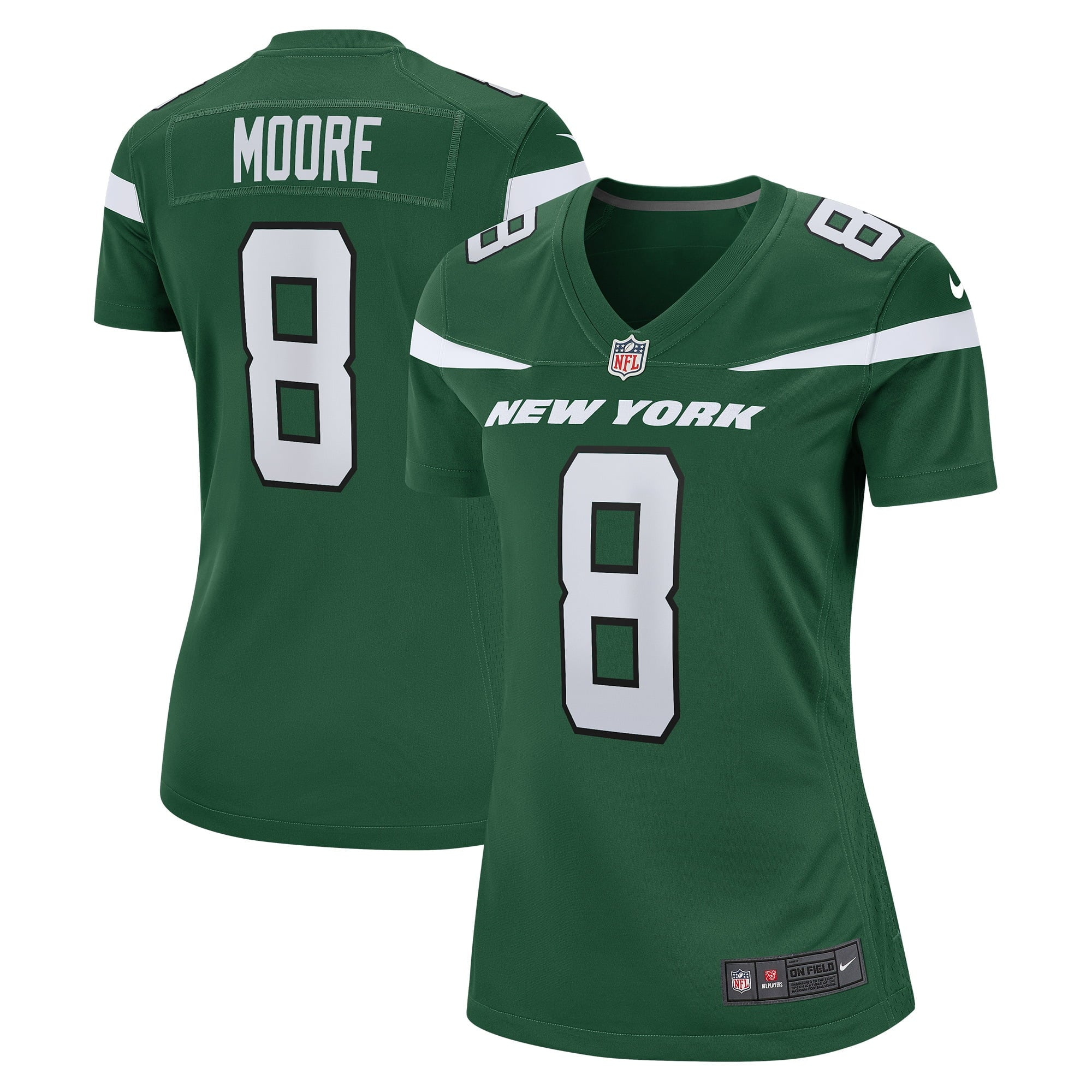 Women's Nike Elijah Moore Gotham Green New York Jets Game Player Jersey - PersonalJerseys