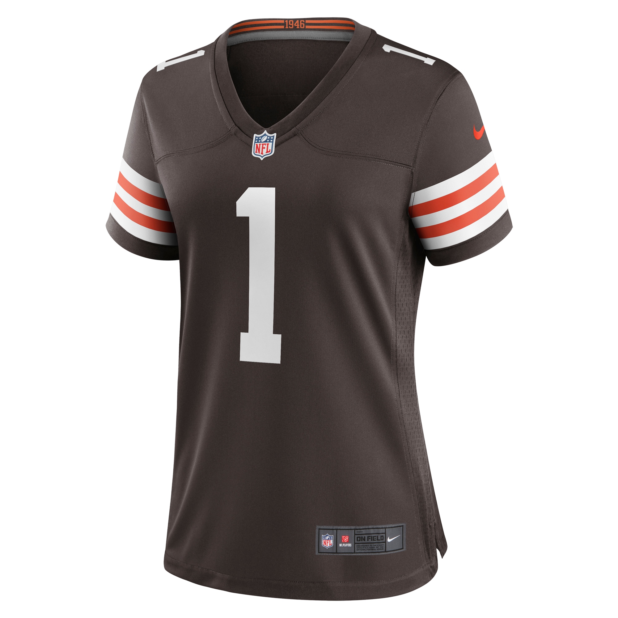 Cleveland Browns Number 1 Mom Dad Brown Game Jersey for Youth Women Men - Friend Lounge Store - Shop for All Things Jerseys Sports - PersonalJerseys