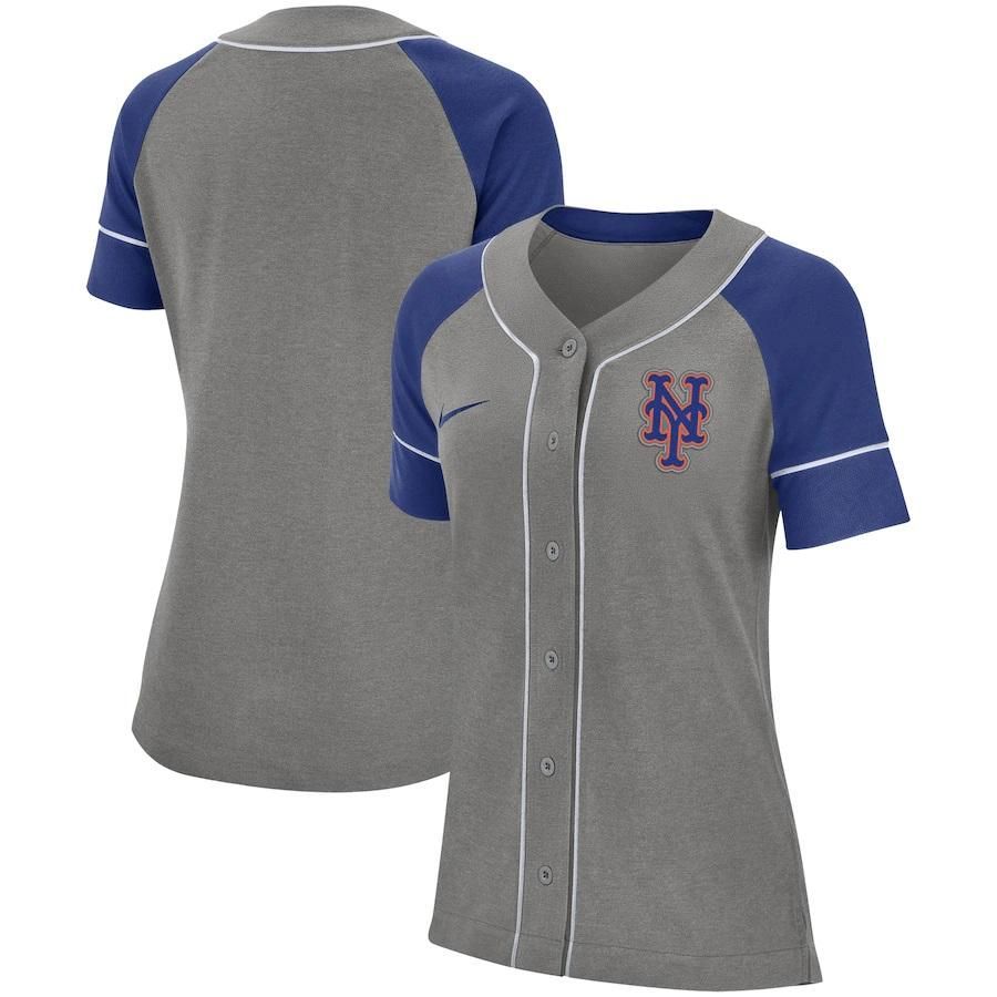New York Mets Women's Classic Baseball Jersey - Gray - Friend Lounge Store - Shop for All Things Jerseys Sports - PersonalJerseys