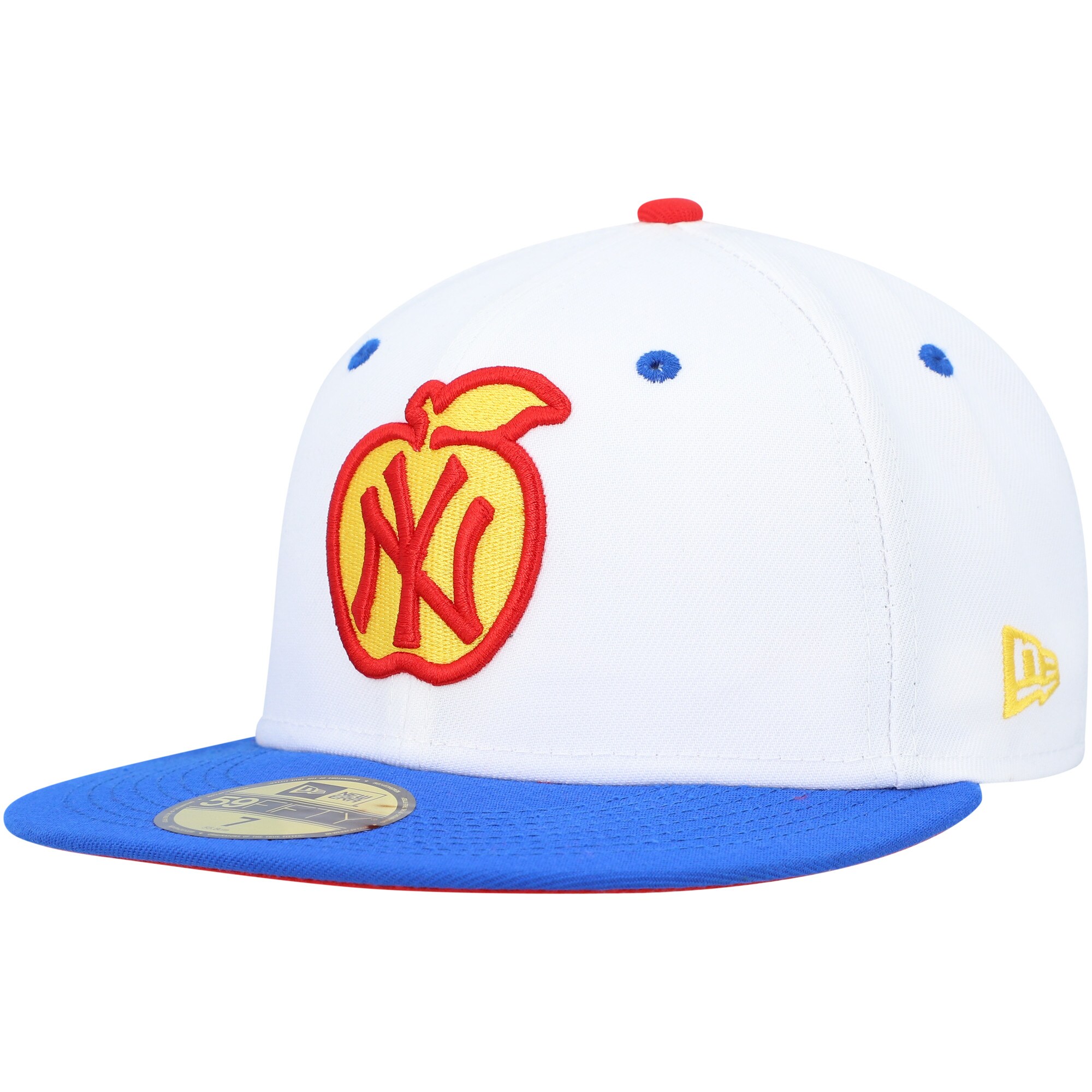 New York Yankees New Era 100th Anniversary Cherry Lolli 59FIFTY Fitted Hat - White/Royal - PersonalJerseys