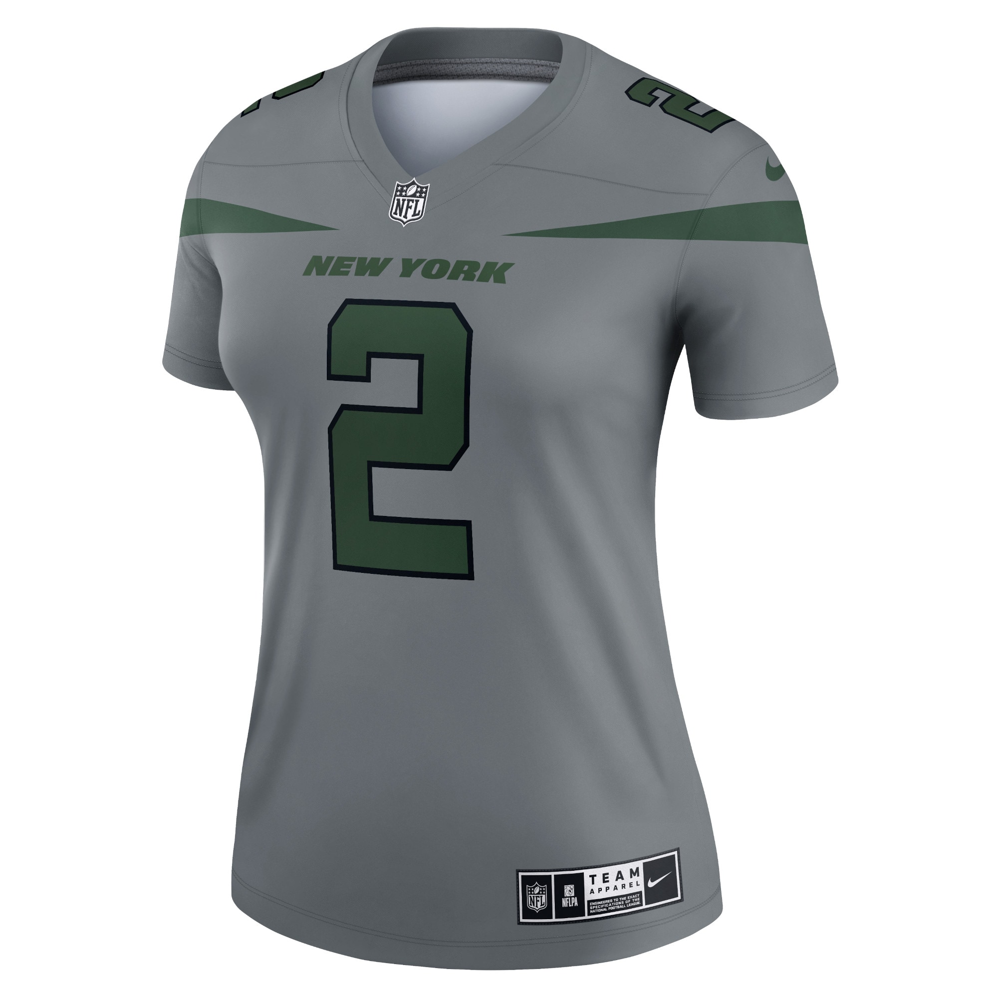 Zach Wilson New York Jets Nike Women's Inverted Legend Jersey - Gray - PersonalJerseys