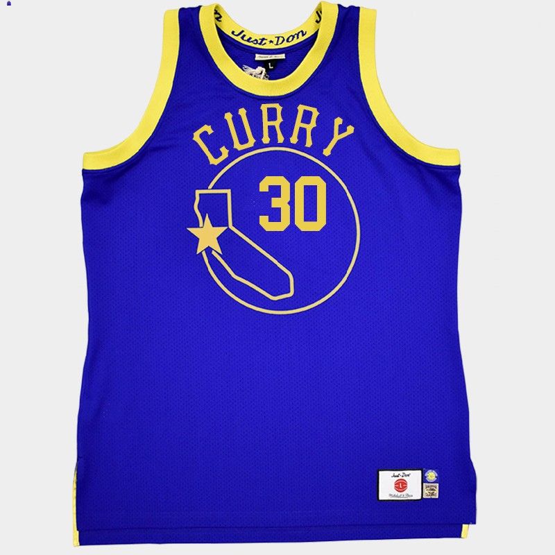 Stephen Curry #30 Just Don X Mitchell Ness Golden State Warriors Royal Jersey - Friend Lounge Store - Shop for All Things Jerseys Sports - PersonalJerseys