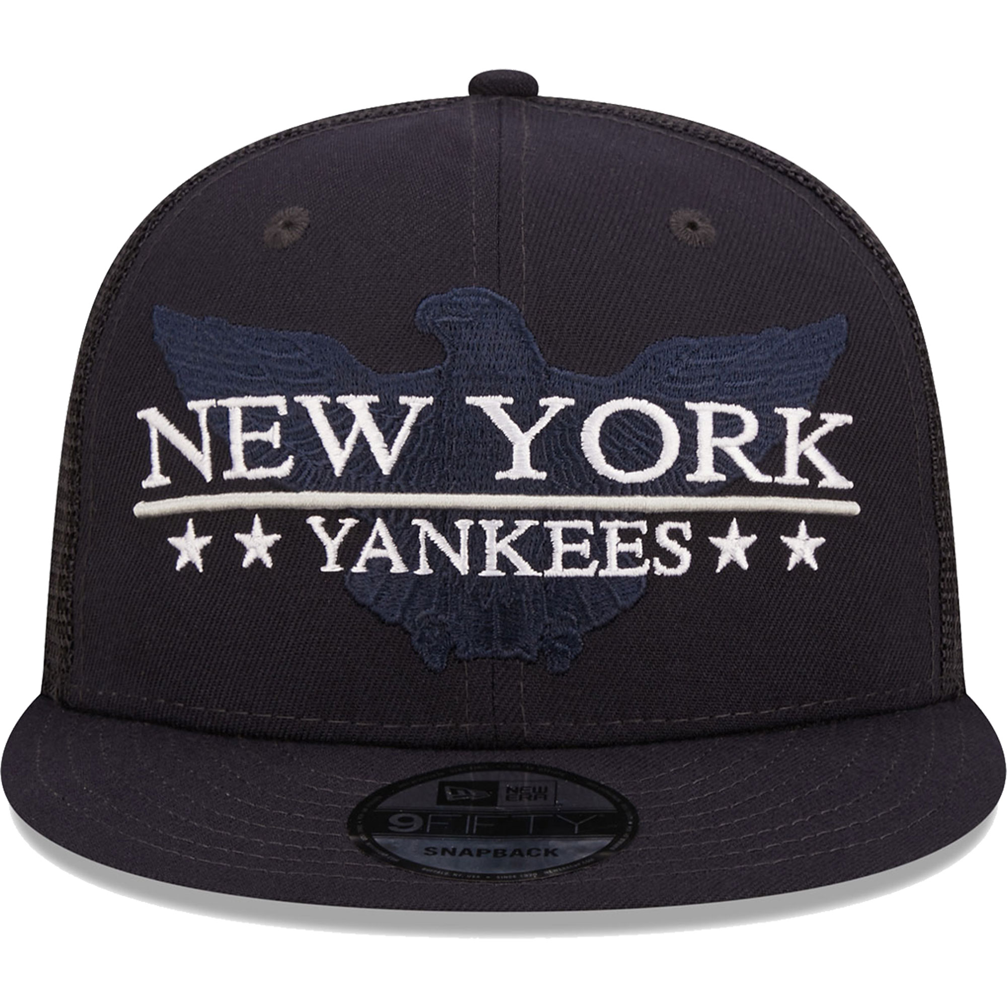 New York Yankees New Era Patriot Trucker 9FIFTY Snapback Hat - Navy/Black - PersonalJerseys