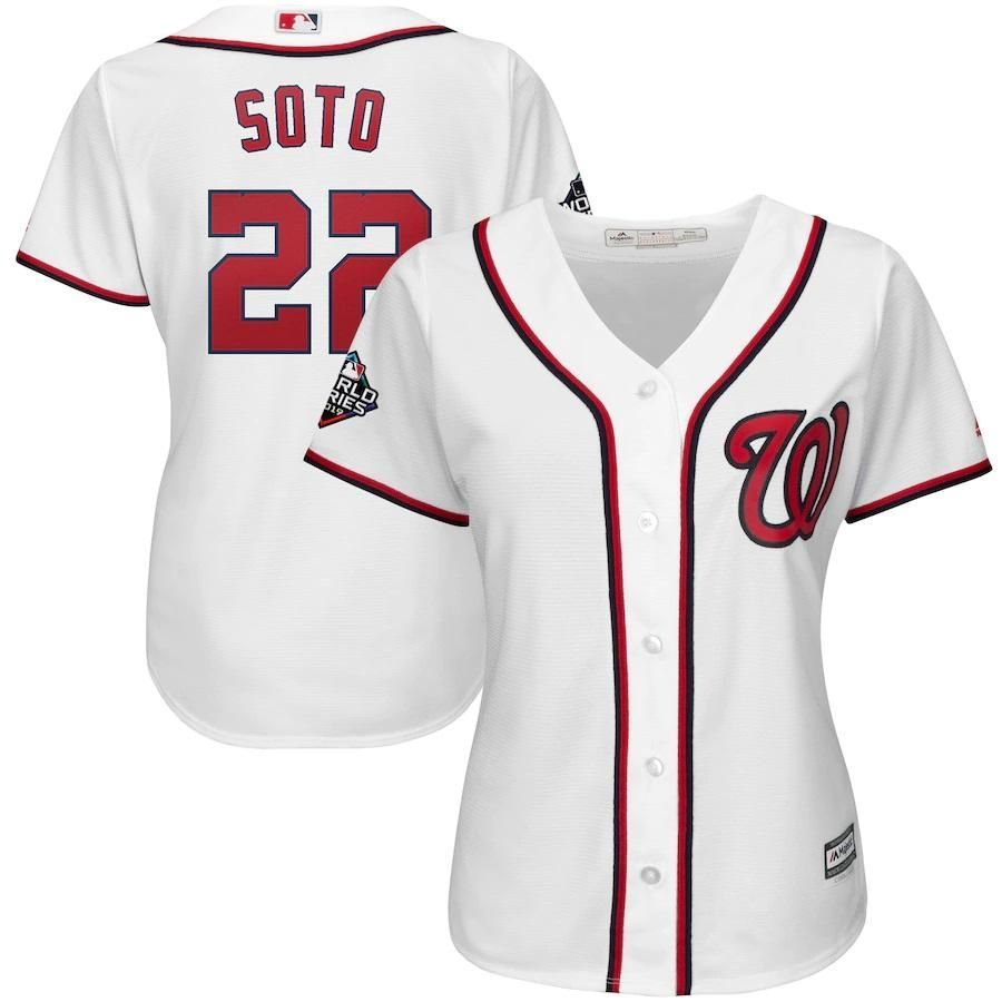 Juan Soto Washington Nationals Majestic Women's 2019 World Series Bound Official Cool Base Player Jersey - White - Friend Lounge Store - Shop for All Things Jerseys Sports - PersonalJerseys