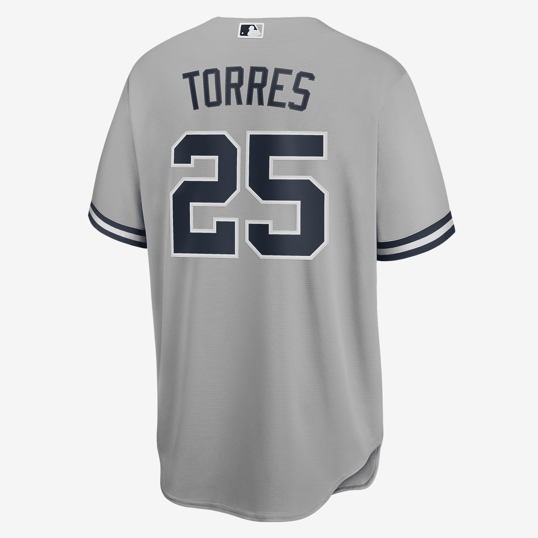 MLB New York Yankees (Gleyber Torres) Men's Replica Baseball Jersey - Atmosphere Grey - PersonalJerseys