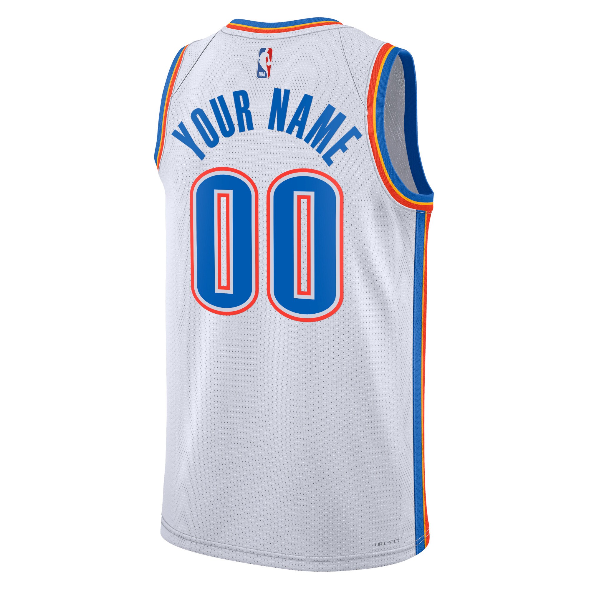 Oklahoma City Thunder Nike Unisex Swingman Custom Jersey White - Icon Edition - PersonalJerseys