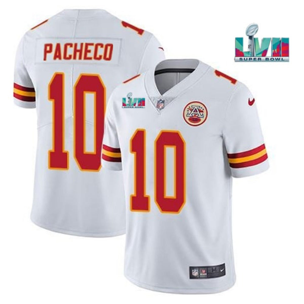 Men's Kansas City Chiefs Isiah Pacheco Super Bowl 57 Game Vapor Jersey White - PersonalJerseys
