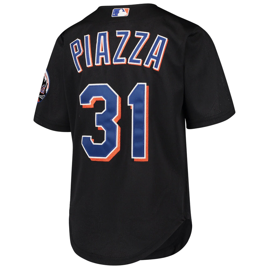 Youth New York Mets Mike Piazza Mitchell & Ness Black Cooperstown Collection Batting Practice Jersey - PersonalJerseys