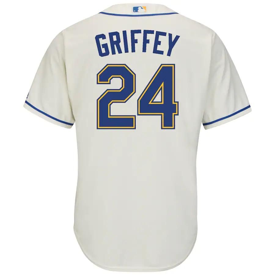 Ken Griffey Jr. Seattle Mariners Majestic Alternate Official Cool Base Player Jersey - Cream - Friend Lounge Store - Shop for All Things Jerseys Sports - PersonalJerseys