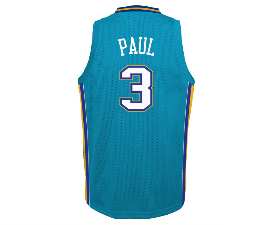 Youth Chris Paul New Orleans Hornets Mitchell & Ness Teal 2005-06 Hardwood Classics Swingman Jersey - PersonalJerseys
