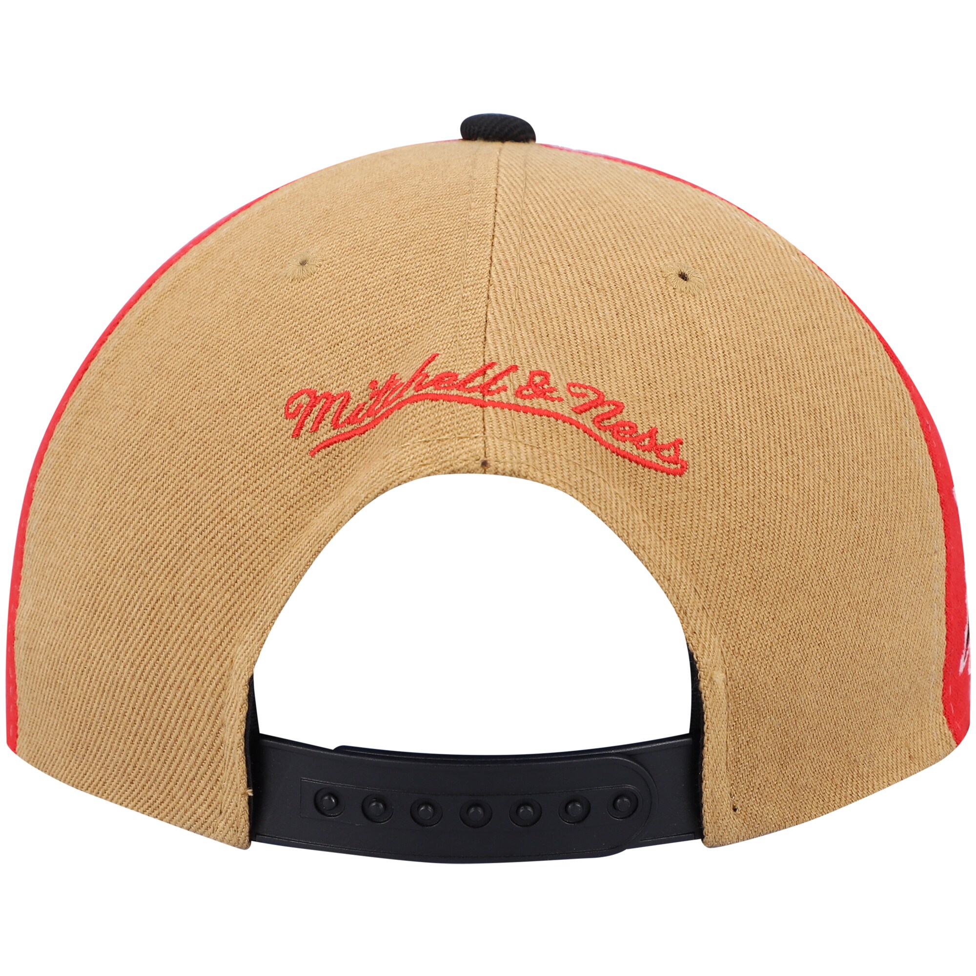 Philadelphia 76ers Mitchell & Ness Hardwood Classics On The Block Snapback Hat - Gold/Black - PersonalJerseys