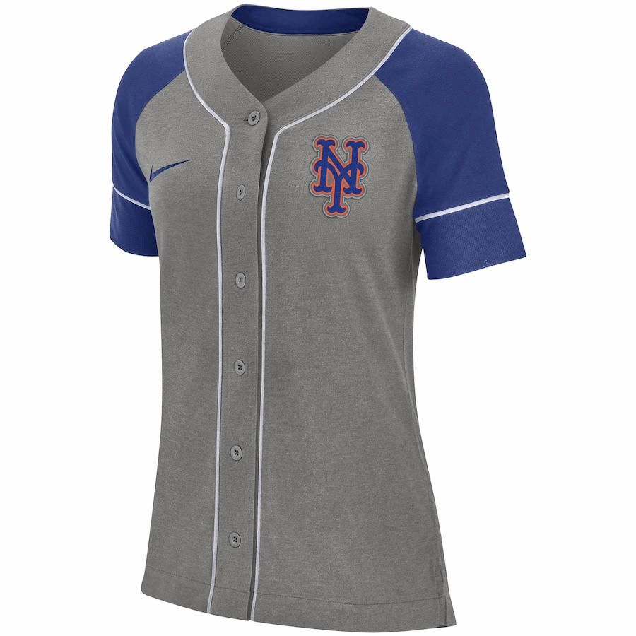 New York Mets Women's Classic Baseball Jersey - Gray - Friend Lounge Store - Shop for All Things Jerseys Sports - PersonalJerseys