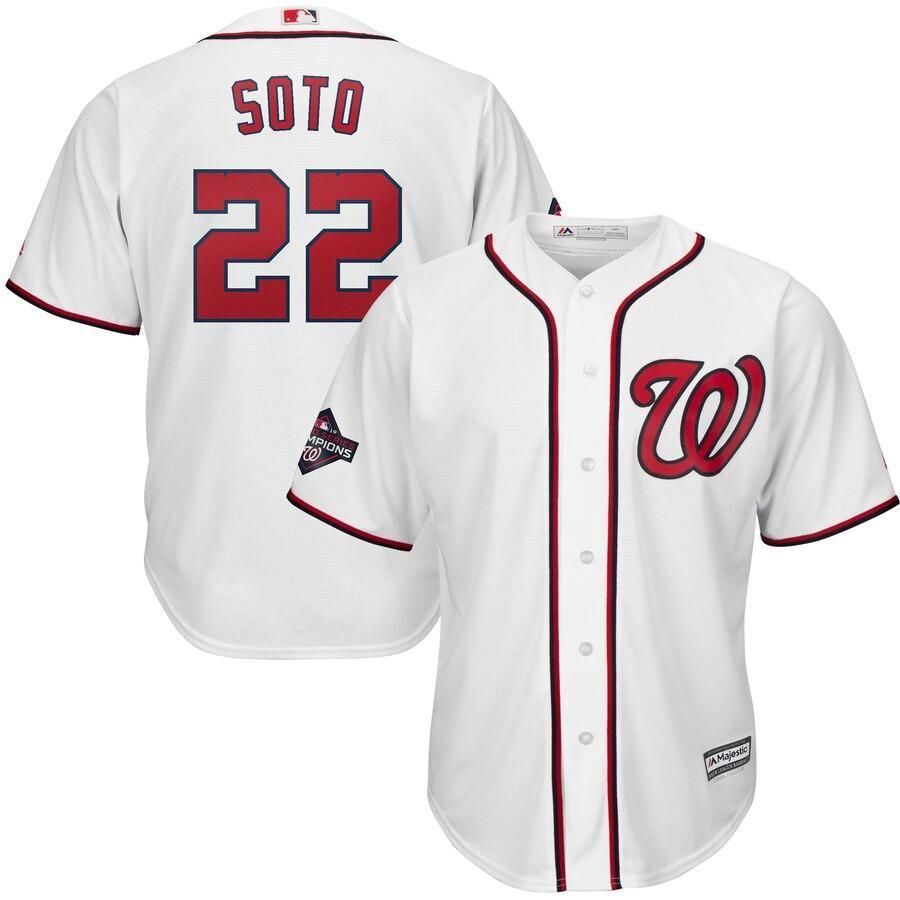 Juan Soto Washington Nationals Majestic 2019 World Series Champions Home Big And Tall Cool Base Player Jersey - White - Friend Lounge Store - Shop for All Things Jerseys Sports - PersonalJerseys