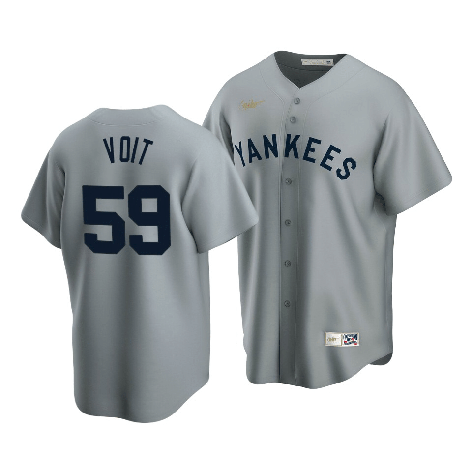 Men's New York Yankees Luke Voit #59 Cooperstown Collection Gray Road Jersey - Friend Lounge Store - Shop for All Things Jerseys Sports - PersonalJerseys