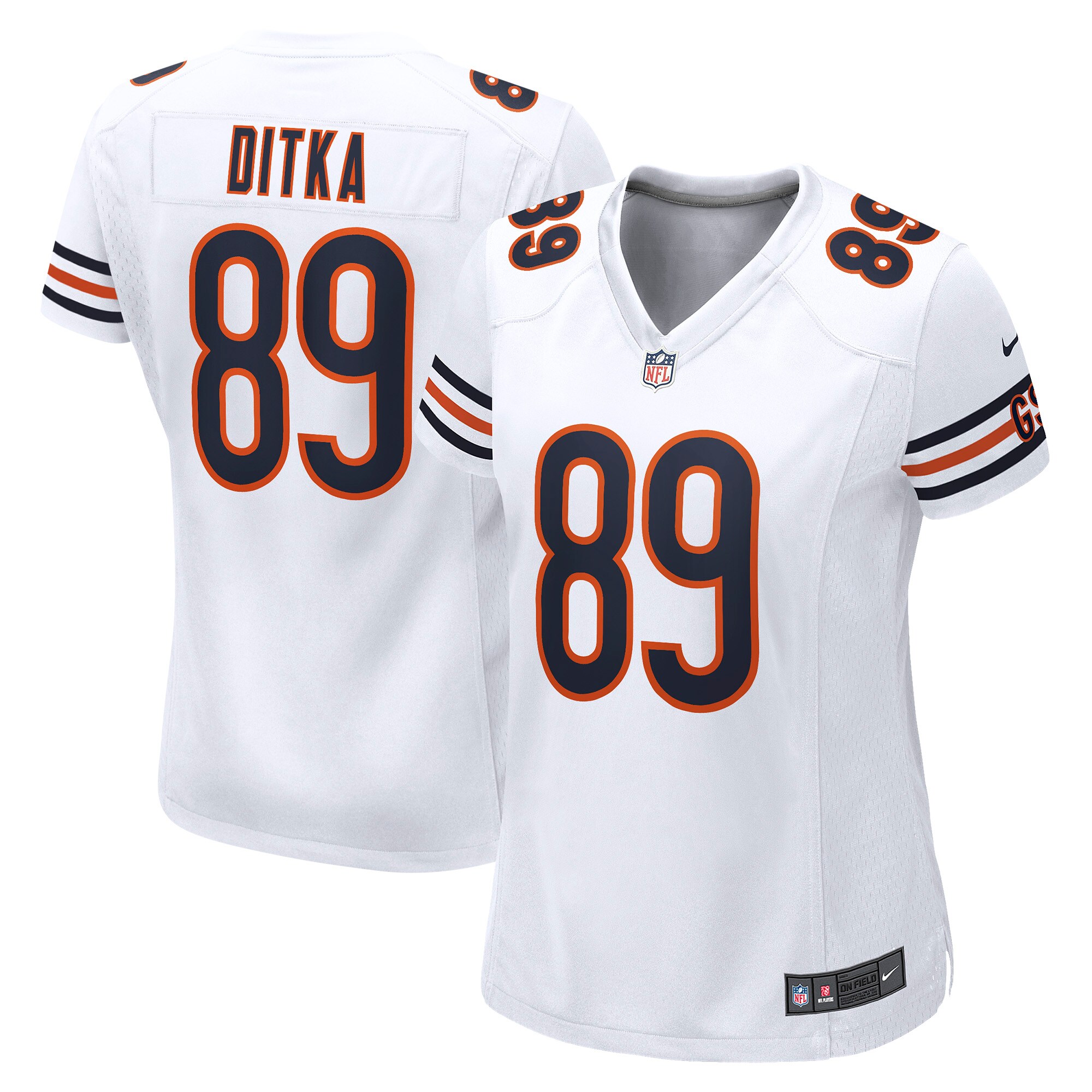 Mike Ditka Chicago Bears Nike Women's Retired Game Jersey - White - PersonalJerseys