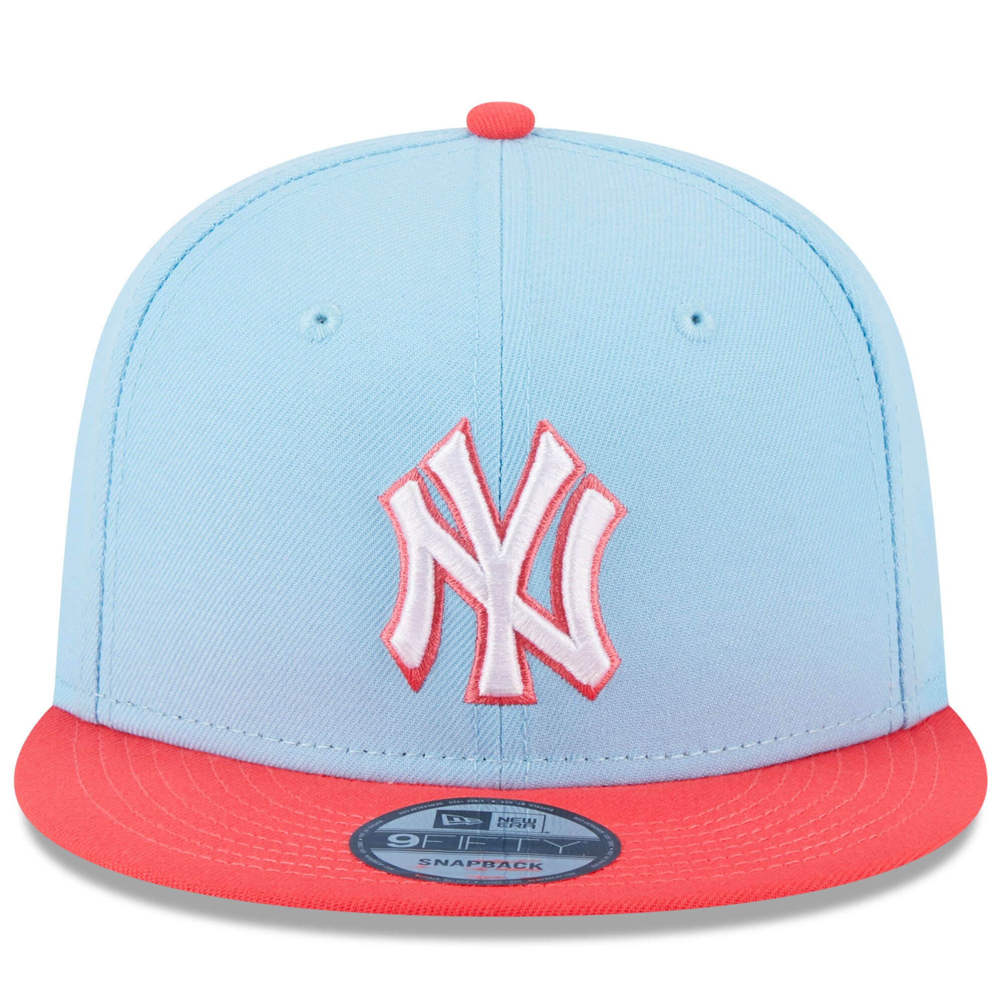 New York Yankees New Era Spring Basic Two-Tone 9FIFTY Snapback Hat - Light Blue/Red - PersonalJerseys