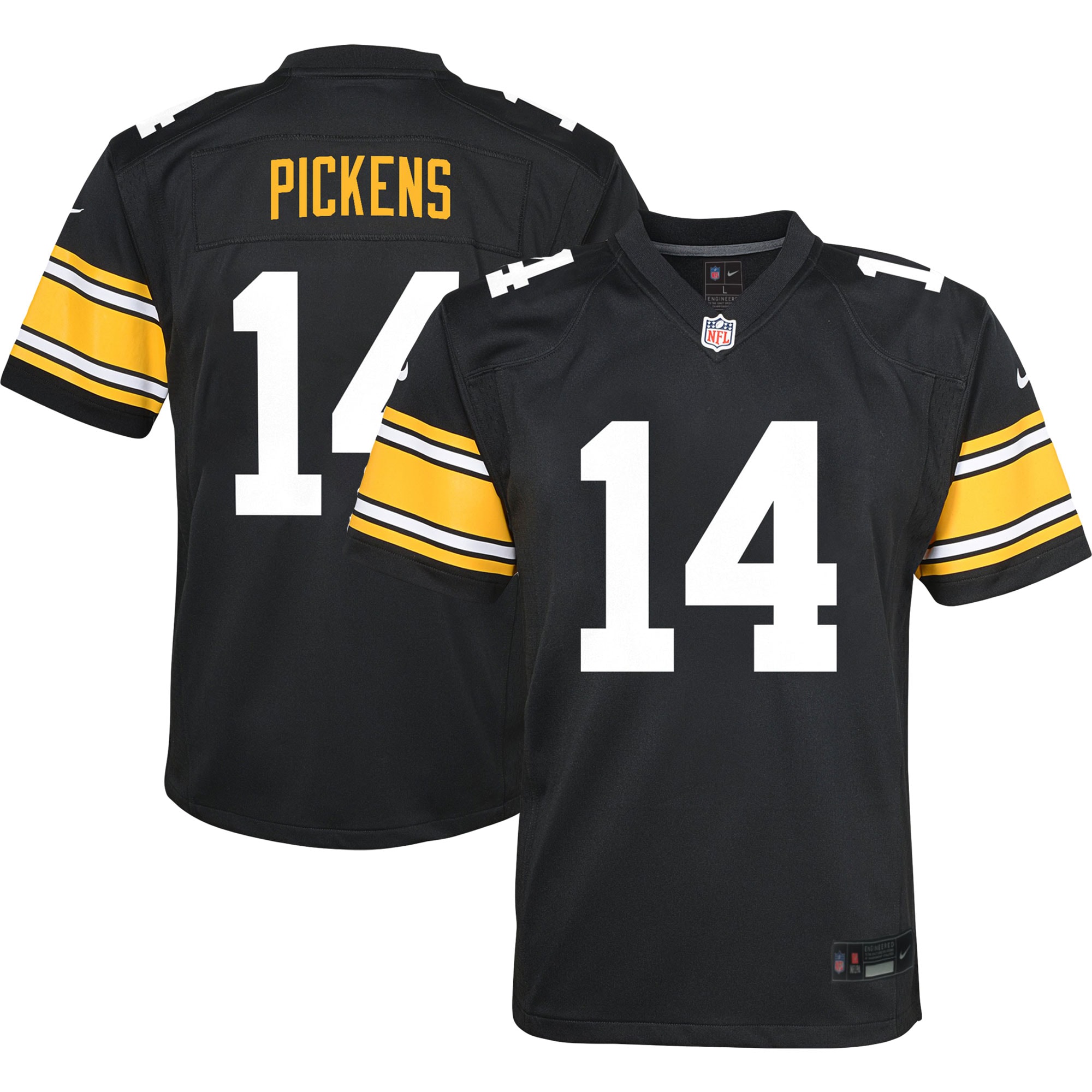 George Pickens Pittsburgh Steelers Nike Youth Game Jersey - Black - PersonalJerseys