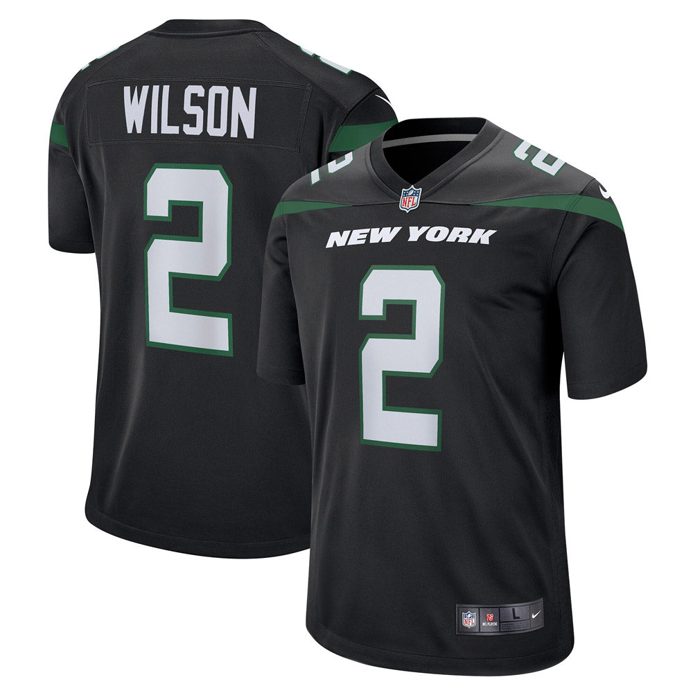 Men's New York Jets Zach Wilson Game Jersey Stealth Black - PersonalJerseys